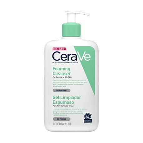 CERAVE GEL LIMPIADOR ESPUMOSO  473 ML