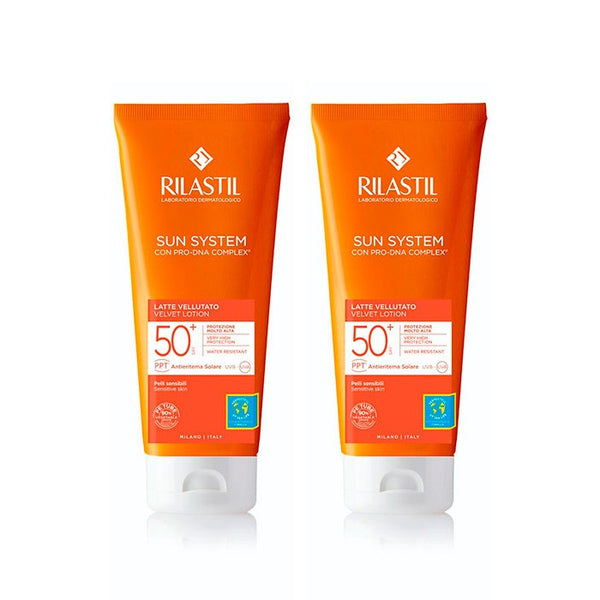 RILASTIL SUN SYSTEM VELVET LOCION SPF50+ 2X200ML