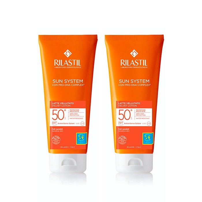 RILASTIL SUN SYSTEM VELVET LOCION SPF50+ 2X200ML