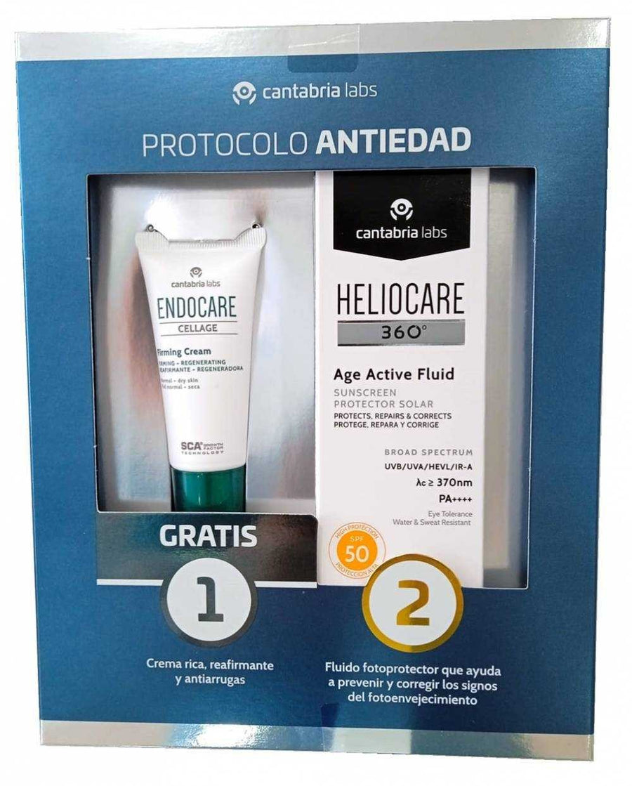 PACK HELIOCARE 360º AGE FLUID SPF50 + FIRMING CREAM 15 ML GRATIS