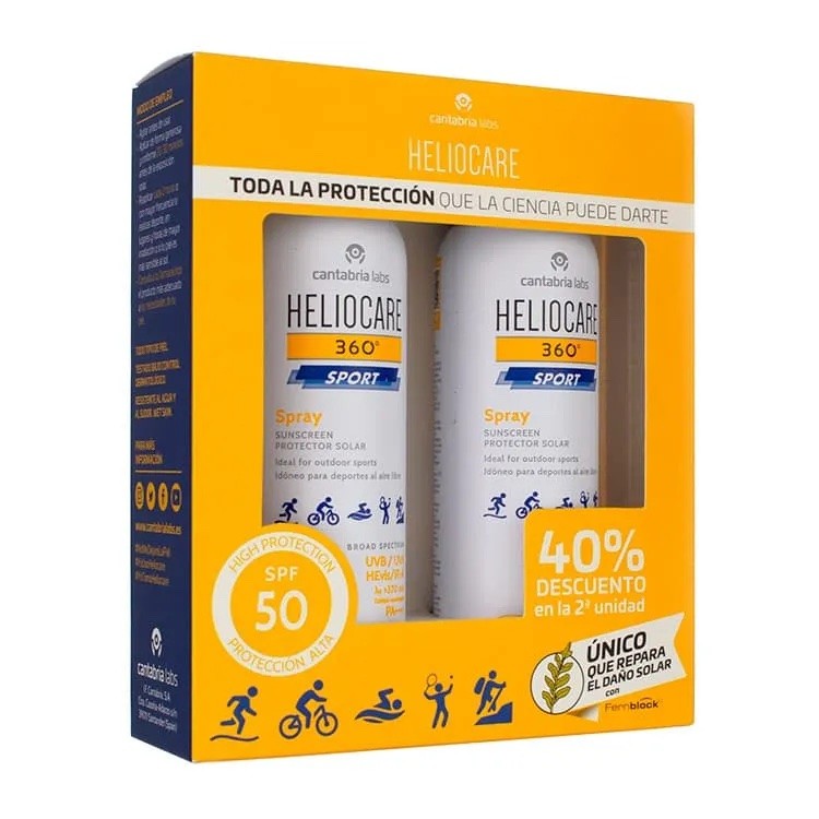 DUPLO HELIOCARE 360º SPORT SPRAY SPF50 2X100ML