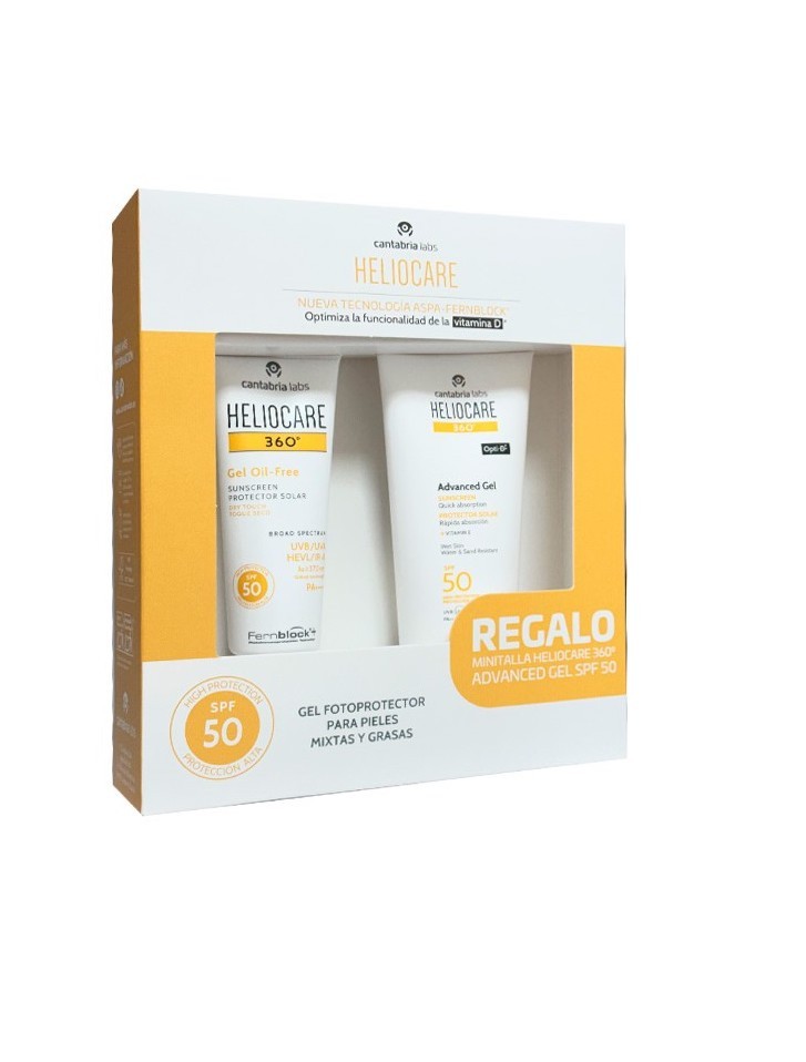 PACK HELIOCARE 360º GEL OIL FREE SPF50+ 50 ML+ GEL ADVANCED SPF50+ 100ML