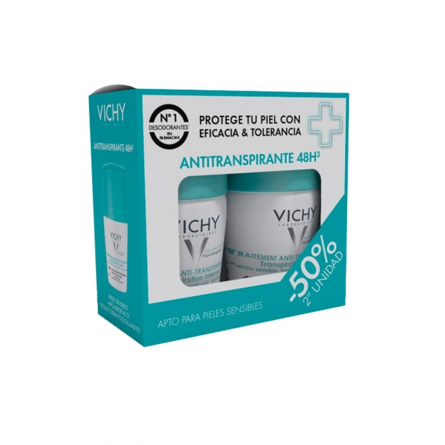 DUPLO VICHY ANTITRANSPIRANTE PIEL SENSIBLE 48H 2X 50ML