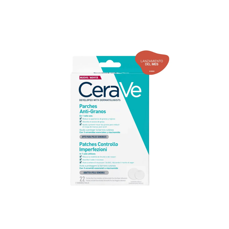 CERAVE PARCHES ANTI GRANOS 22UDS