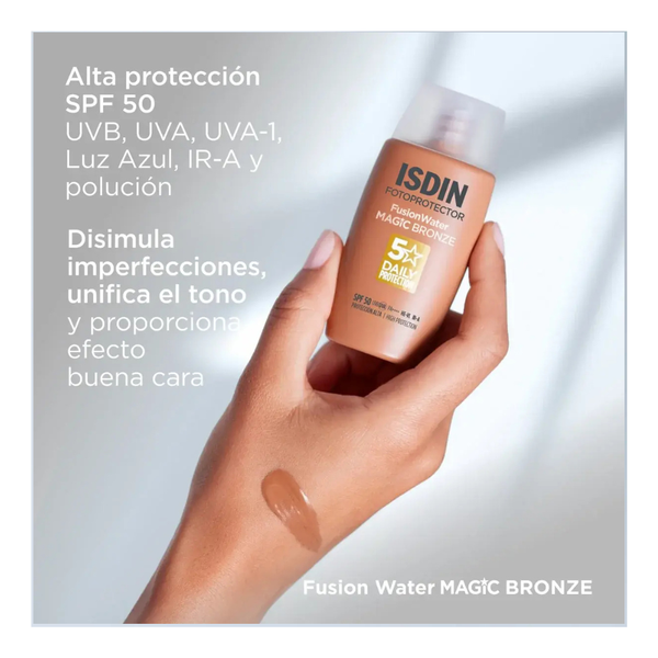 FOTOPROTECTOR ISDIN FUSION WATER MAGIC COLOR BRONZE SPF50 50 ML