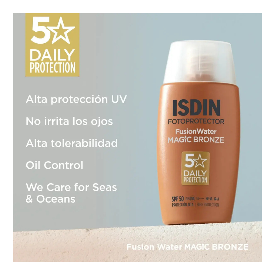 FOTOPROTECTOR ISDIN FUSION WATER MAGIC COLOR BRONZE SPF50 50 ML