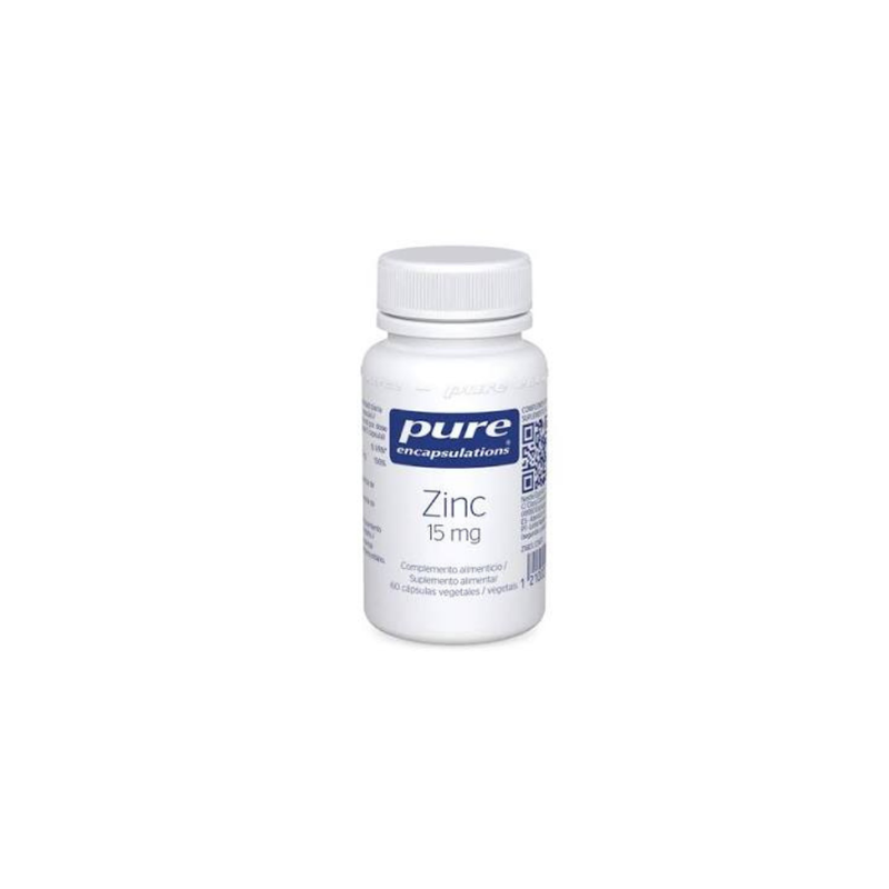 PURE ENCAPSULATIONS ZINC 15MG 60 CAPSULAS